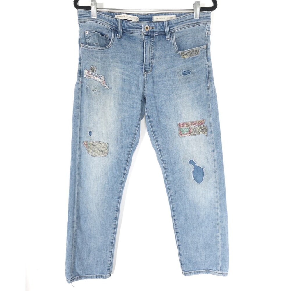 ANTHROPOLOGIE PILCRO AND THE LETTERPRESS Women's Jeans Slim Boyfriend 32